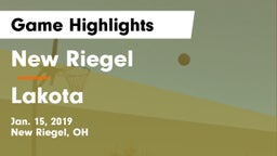 New Riegel  vs Lakota Game Highlights - Jan. 15, 2019
