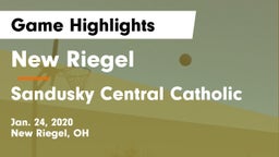 New Riegel  vs Sandusky Central Catholic Game Highlights - Jan. 24, 2020