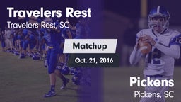 Matchup: Travelers Rest High vs. Pickens  2016