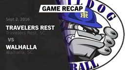 Recap: Travelers Rest  vs. Walhalla  2016