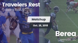 Matchup: Travelers Rest High vs. Berea  2018