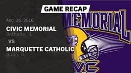 Recap: Civic Memorial  vs. Marquette Catholic  2016