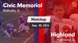 Matchup: Civic Memorial High vs. Highland  2016