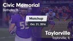 Matchup: Civic Memorial High vs. Taylorville  2016