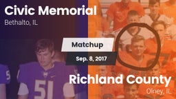 Matchup: Civic Memorial High vs. Richland County  2017