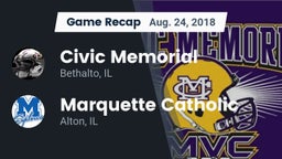 Recap: Civic Memorial  vs. Marquette Catholic  2018