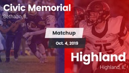 Matchup: Civic Memorial High vs. Highland  2019