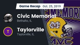 Recap: Civic Memorial  vs. Taylorville  2019