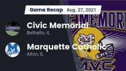 Recap: Civic Memorial  vs. Marquette Catholic  2021