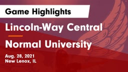 Lincoln-Way Central  vs Normal University  Game Highlights - Aug. 28, 2021