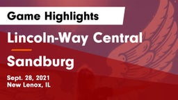 Lincoln-Way Central  vs Sandburg  Game Highlights - Sept. 28, 2021