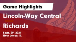 Lincoln-Way Central  vs Richards  Game Highlights - Sept. 29, 2021