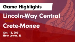 Lincoln-Way Central  vs Crete-Monee Game Highlights - Oct. 13, 2021