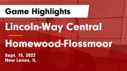 Lincoln-Way Central  vs Homewood-Flossmoor  Game Highlights - Sept. 15, 2022