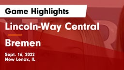 Lincoln-Way Central  vs Bremen Game Highlights - Sept. 16, 2022