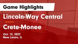 Lincoln-Way Central  vs Crete-Monee Game Highlights - Oct. 12, 2022