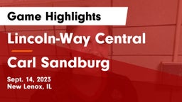Lincoln-Way Central  vs Carl Sandburg  Game Highlights - Sept. 14, 2023