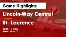 Lincoln-Way Central  vs St. Laurence Game Highlights - Sept. 16, 2023