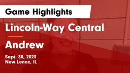 Lincoln-Way Central  vs Andrew Game Highlights - Sept. 30, 2023