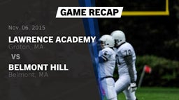 Recap: Lawrence Academy  vs. Belmont Hill  2015