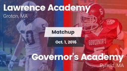 Matchup: Lawrence Academy vs. Governor's Academy  2016