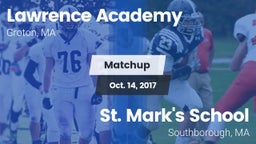 Matchup: Lawrence Academy vs. St. Mark's School 2017