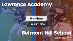 Matchup: Lawrence Academy vs. Belmont Hill School 2018