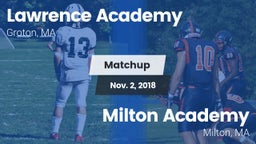 Matchup: Lawrence Academy vs. Milton Academy  2018