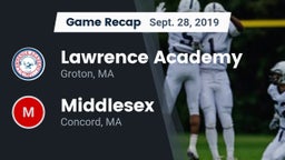 Recap: Lawrence Academy  vs. Middlesex  2019