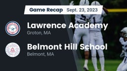 Recap: Lawrence Academy vs. Belmont Hill School 2023