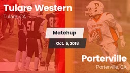 Matchup: Tulare Western High vs. Porterville  2018