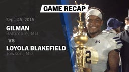 Recap: Gilman  vs. Loyola Blakefield  2015