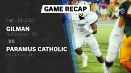 Recap: Gilman  vs. Paramus Catholic  2015