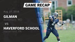 Recap: Gilman  vs. Haverford School 2016