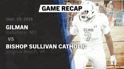 Recap: Gilman  vs. Bishop Sullivan Catholic  2016