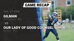 Recap: Gilman  vs. Our Lady of Good Counsel  2016