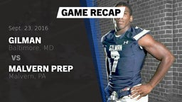 Recap: Gilman  vs. Malvern Prep  2016