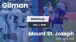 Matchup: Gilman  vs. Mount St. Joseph  2016
