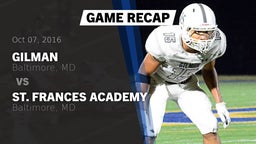 Recap: Gilman  vs. St. Frances Academy  2016