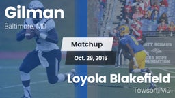 Matchup: Gilman  vs. Loyola Blakefield  2016