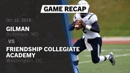 Recap: Gilman  vs. Friendship Collegiate Academy  2016