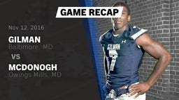 Recap: Gilman  vs. McDonogh  2016