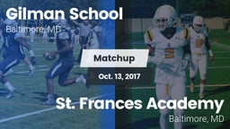 Matchup: Gilman School vs. St. Frances Academy  2017