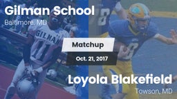 Matchup: Gilman School vs. Loyola Blakefield  2017