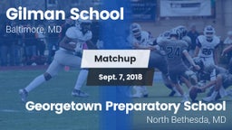 Matchup: Gilman School vs. Georgetown Preparatory School 2018
