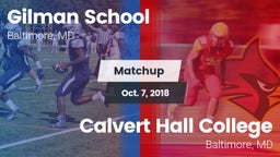 Matchup: Gilman School vs. Calvert Hall College  2018