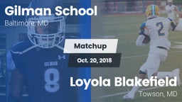 Matchup: Gilman School vs. Loyola Blakefield  2018