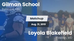 Matchup: Gilman School vs. Loyola Blakefield  2019