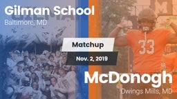 Matchup: Gilman School vs. McDonogh  2019