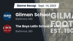 Recap: Gilman School vs. The Boys Latin School of Maryland 2023